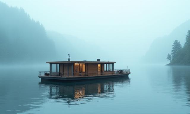 Hausboot am Traunsee
